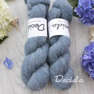 "Šedomodrá 1" - 42% baby alpaka 13% merino 10 % yak 35% hedvábí 50g