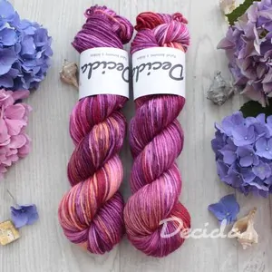 Fuchsia Love" - Merino sw/polyamid 4,5mm
