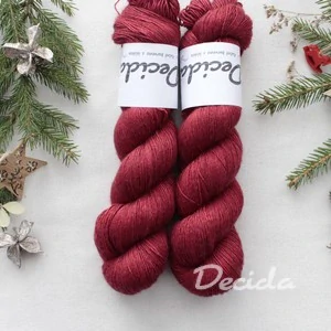 "Red" 120g - 65%merino 20%hedvábí a 15% yak