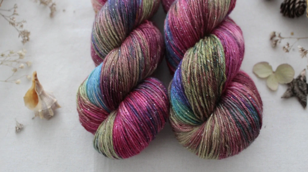 "Anika" - EXTRA Merino sw/polyamid/Lurex 400m/100g