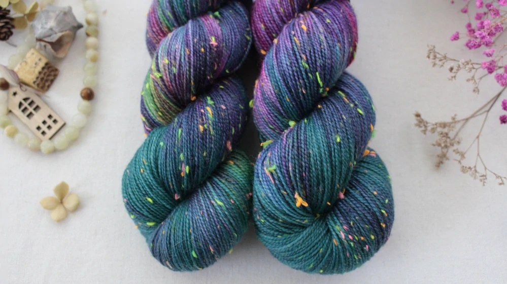 "Teal love" - merino a Donegal neps 400m