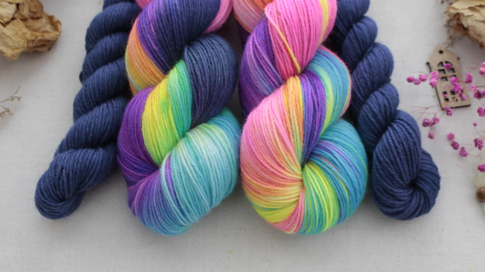 "Neon Fun" EXTRA Merino sw/polyamid 400m/100g - set 120g