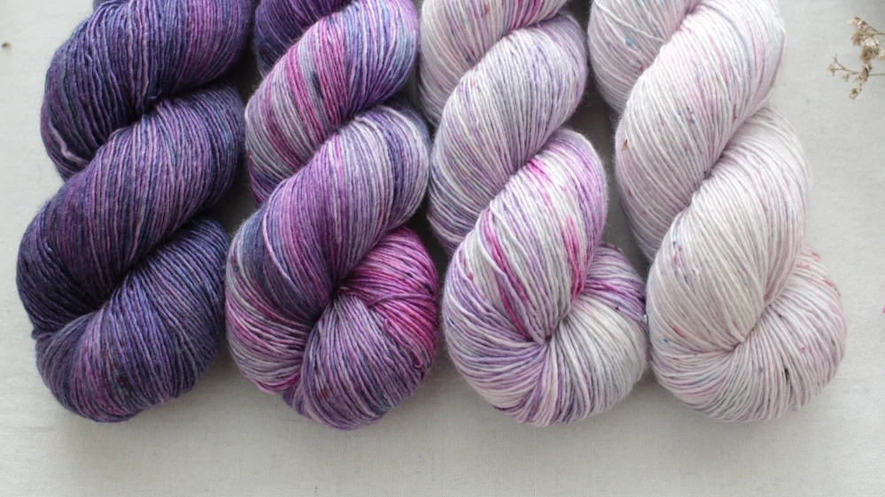 "Fade set 4" 400g - merino/hedvábí 70/30 400m