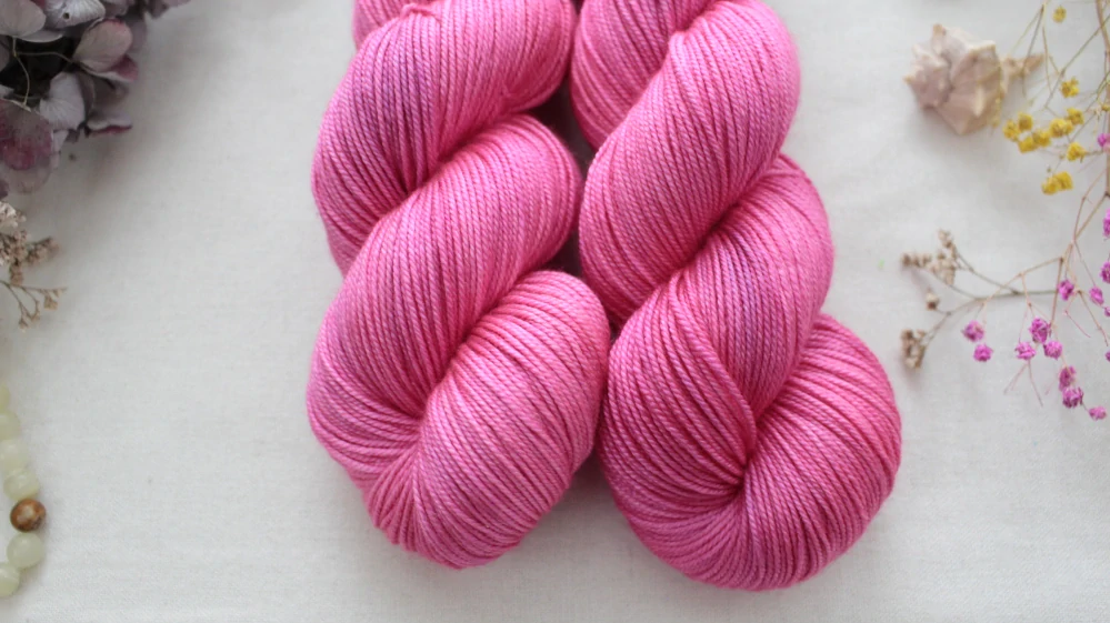 "Pink party" merino/hedvábí 50/50 300m