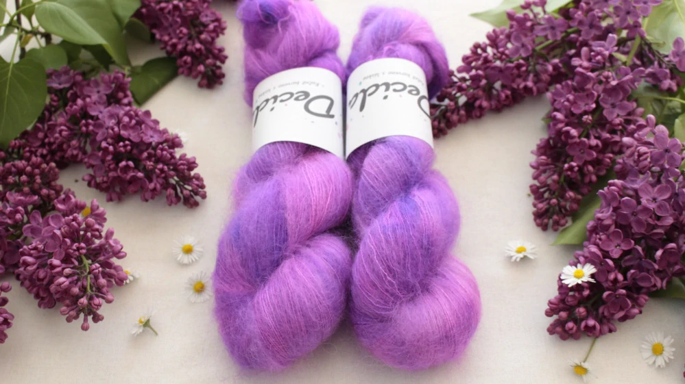 "Purpity"- 75% superkid mohér/25%hedvábí 420m/50g
