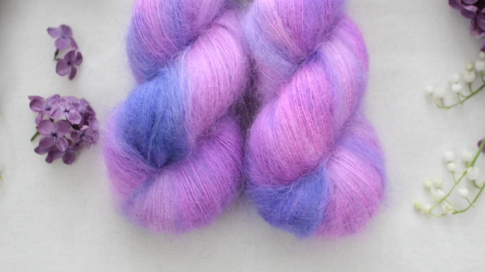 "Purpity 2"- 75% superkid mohér/25%hedvábí 420m/50g