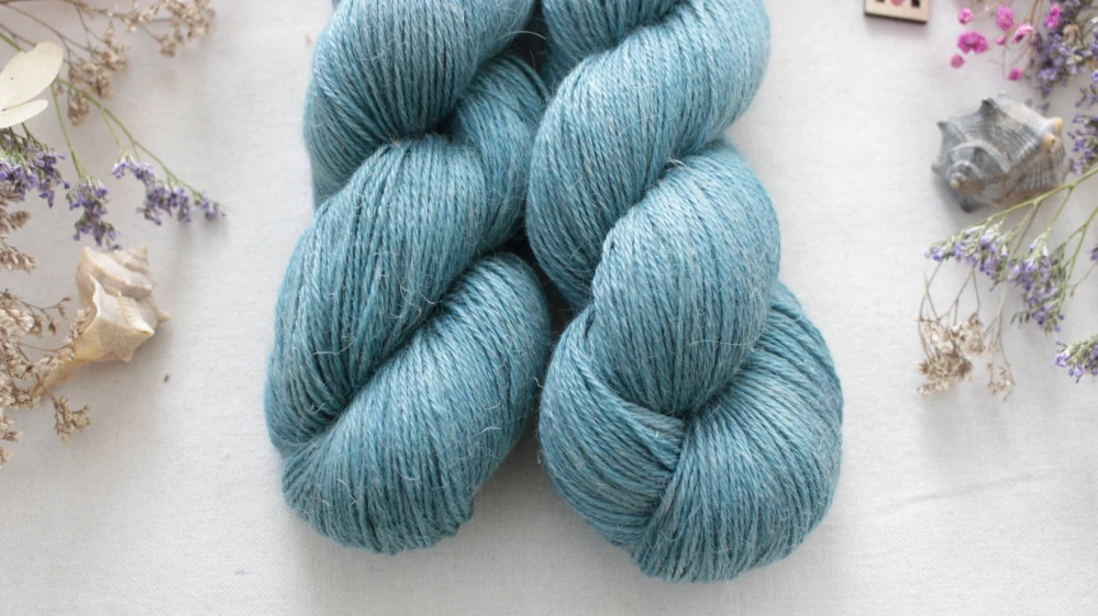 "Marine"- 50% Alpaca/25% Hedvábí/25% len 400m