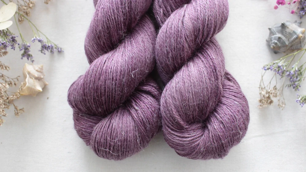 "Vřes"- 50% Alpaca/25% Hedvábí/25% len 400m
