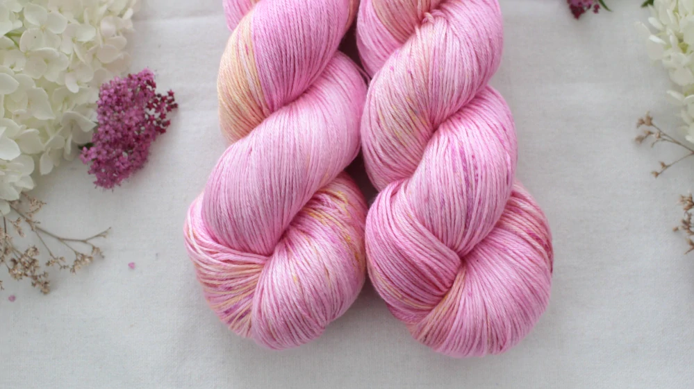 "Soft pinkí apri" 100% pravé hedvábí 400m