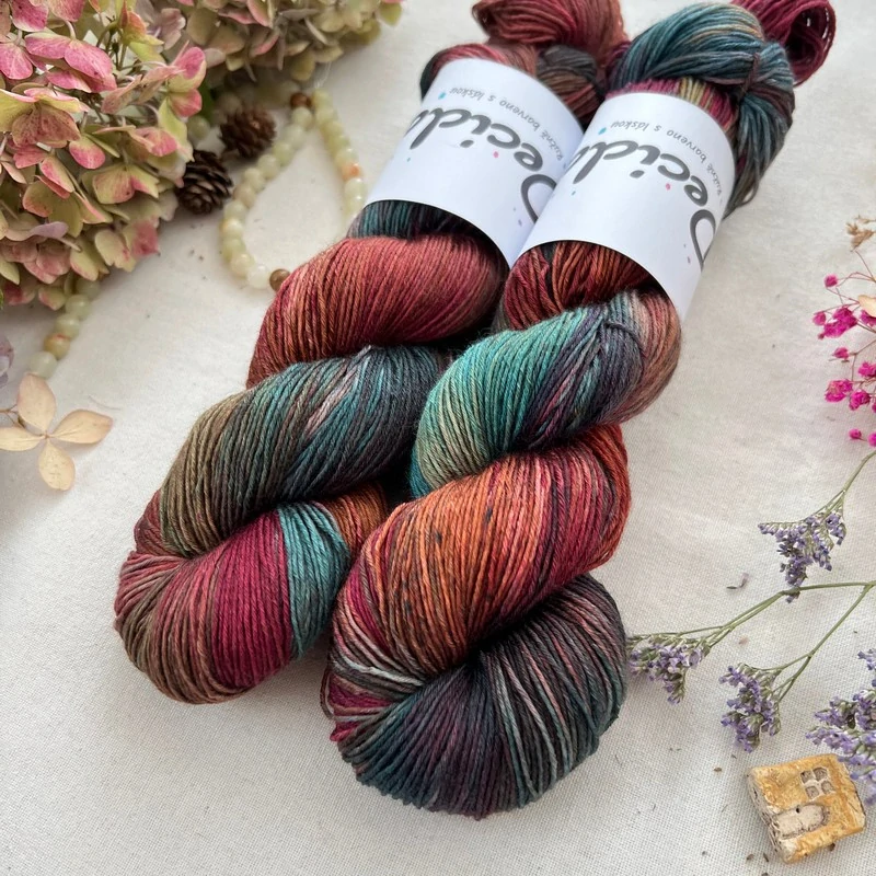 "Autumn love 2" 80% merino 20% hedvábí 400m 