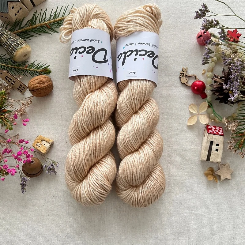 "Sand" merino/hedvábí 50/50 212m