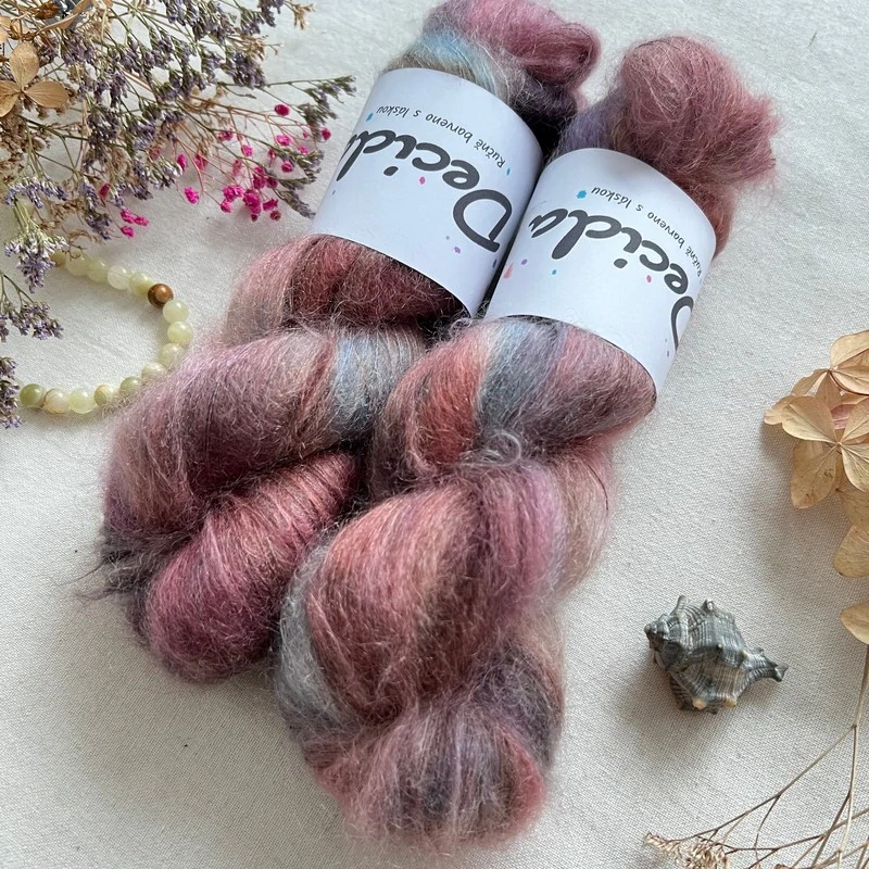 "Rosety"- 75% superkid mohér/25%hedvábí 420m/50g