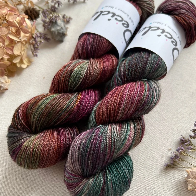 "Šumění lesa" -  60% merino sw 20% hedvábí 20% yak 366m
