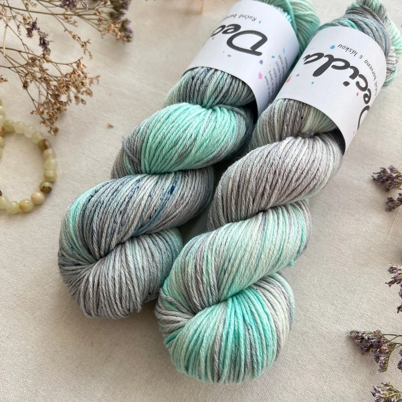 "Mint Snowie 3" Merino/hedvábí 220m