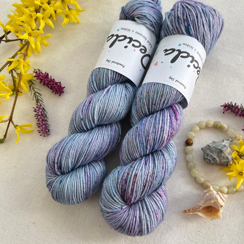 "Powdered Sky" Merino/hedvábí 220m