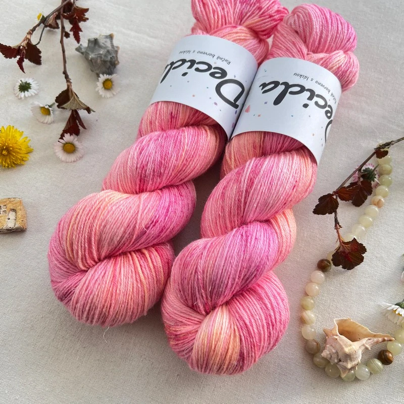 "Positano Sunset" 60% merino 20% hedvábí 20% konopí 400m 