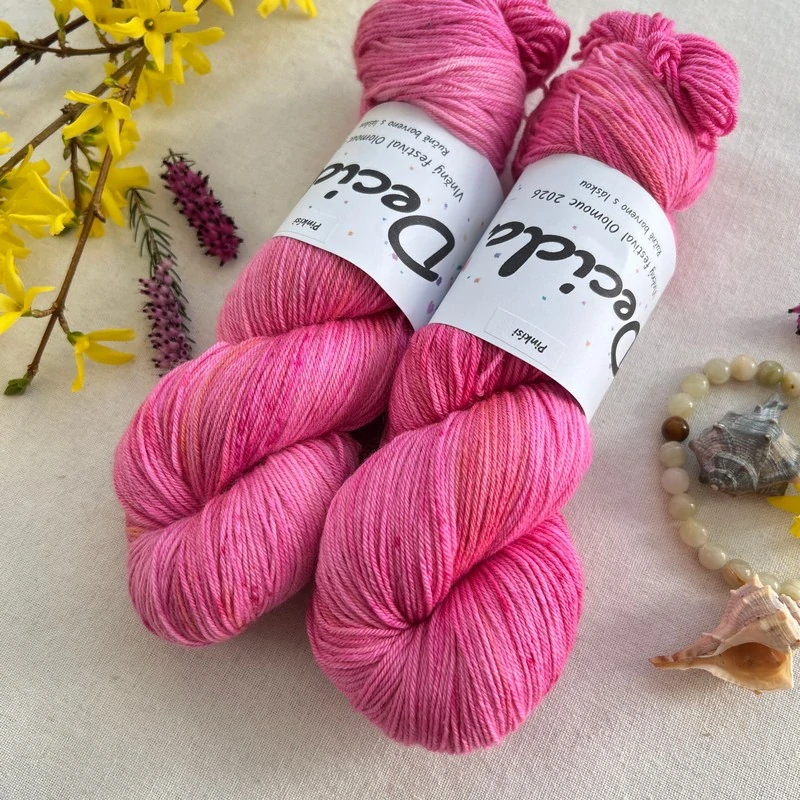 "Pinkísi" 75% merino 25% hedvábí 400m 