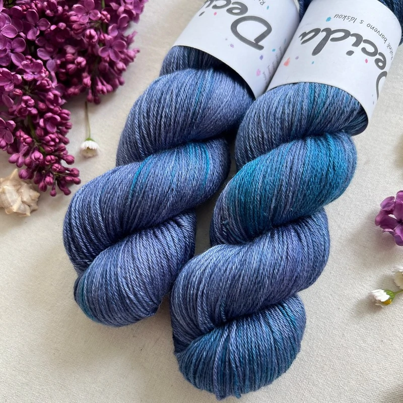 "Storm Indigo" - merino sw/hedvábí 50/50 400m