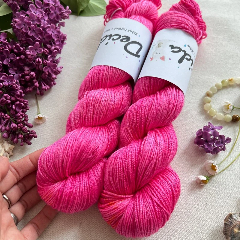 "Pink Mirage" - merino sw/hedvábí 50/50 400m