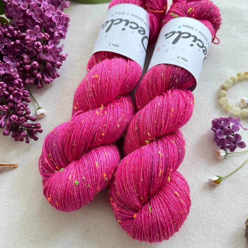 "Alba 2"- 80% merino sw 10% donegal 10% stelina 400m/100g