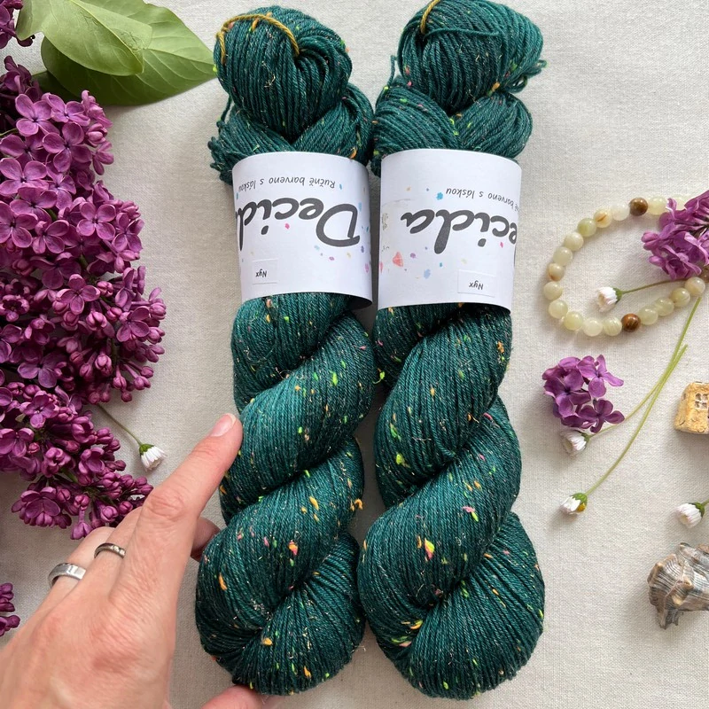 "Nyx"- 80% merino sw 10% donegal 10% stelina 400m/100g