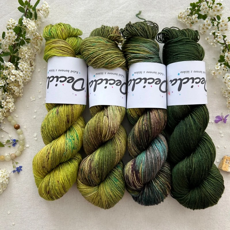 Fade set "Forgotten Garden" 400g - 80% merino sw 20% hedvábí 400m 