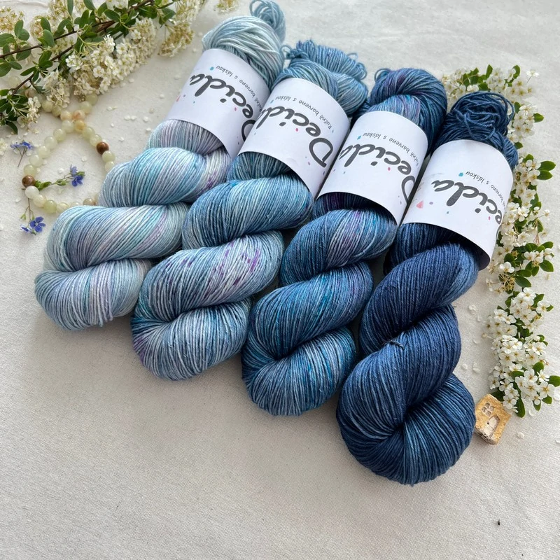 Fade set "Ocean Diary" 400g - 80% merino sw 20% hedvábí 400m 