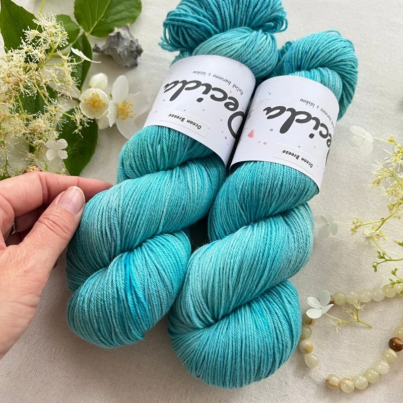 "Ocean Breeze" 75% merino 25% hedvábí 400m