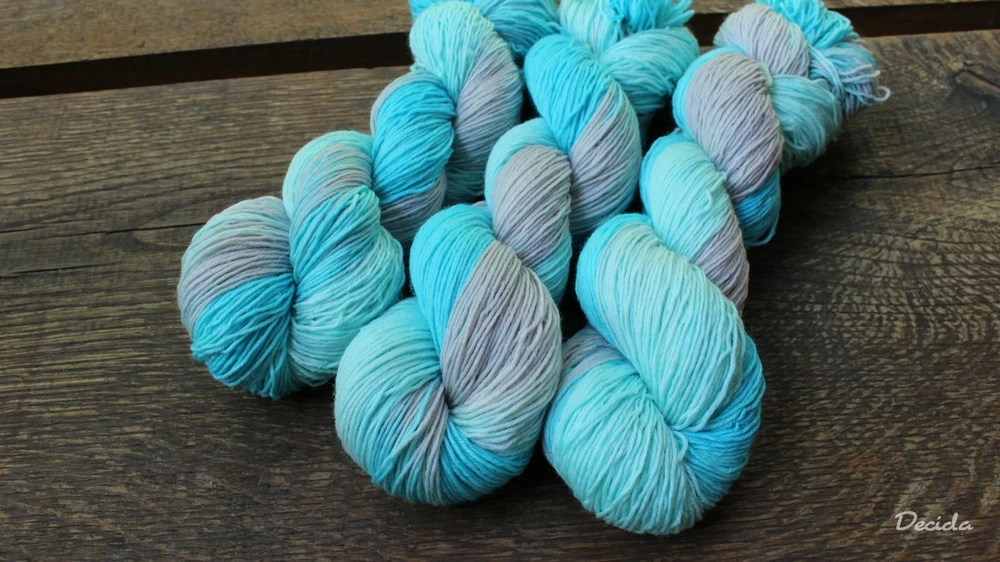 "Azur s trochou šedé" extra MERINO se sw 3mm