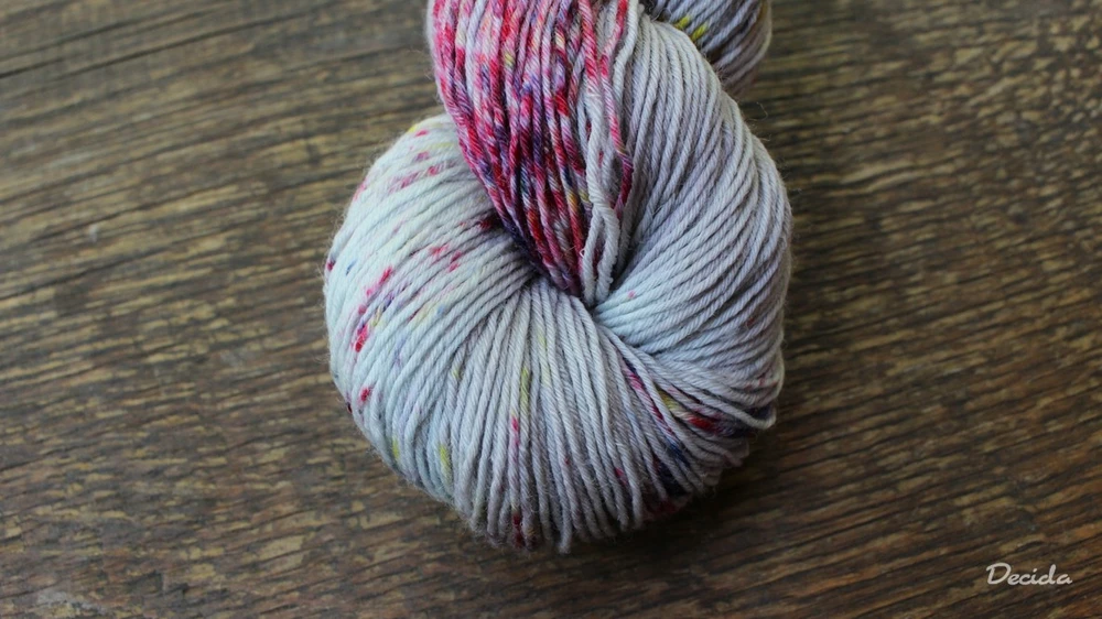 "Šedá probarvená"  extra MERINO se sw 3mm