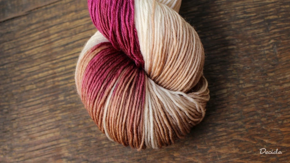 "Čokoláda s višněmi 2"  extra MERINO se sw 3mm