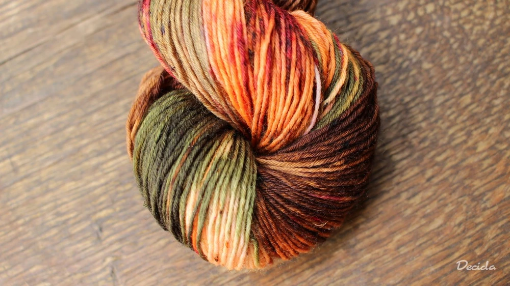 "Vykutálená mandarinka"  extra MERINO se sw 3mm