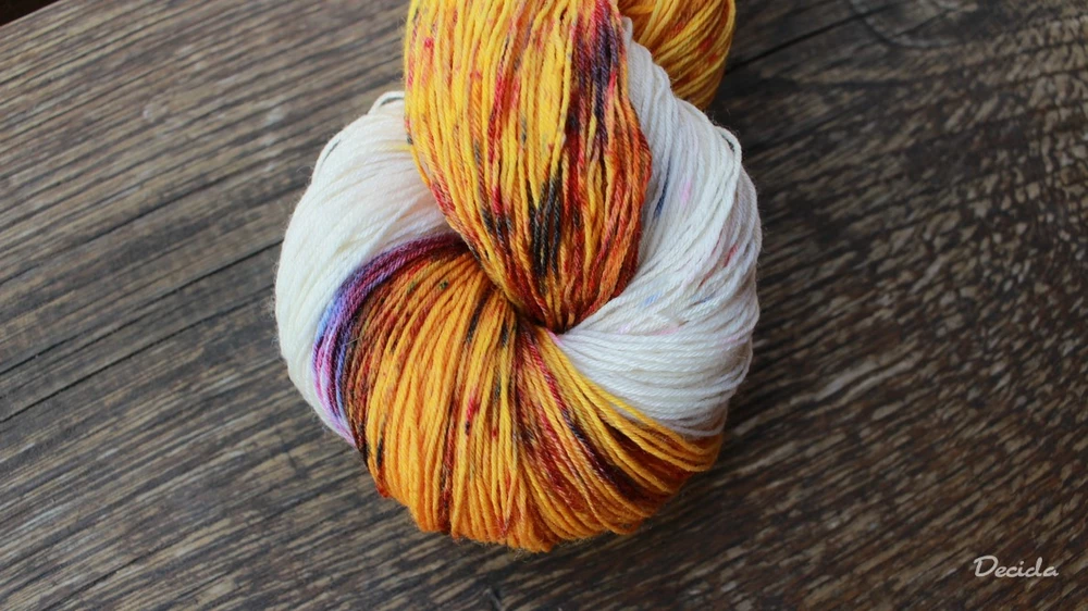 "Koření a hořčice" Merino/hedvábí 2mm