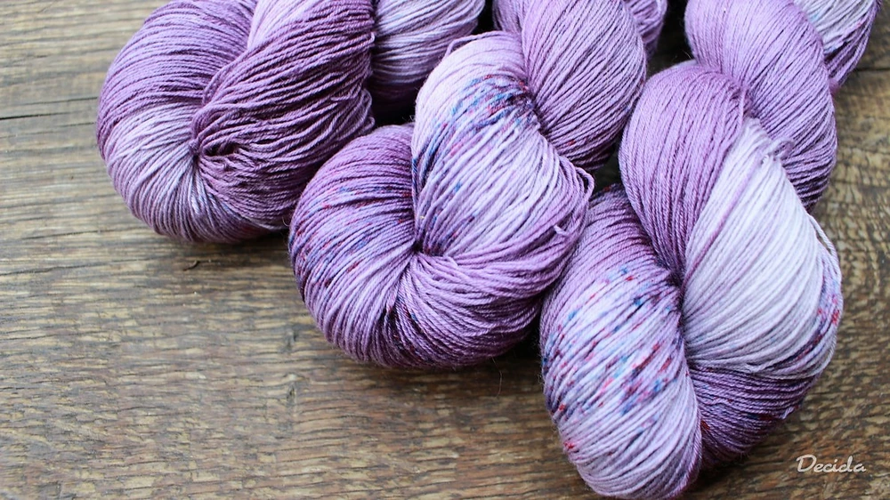 "Ve fialovém"  Merino/hedvábí 2mm