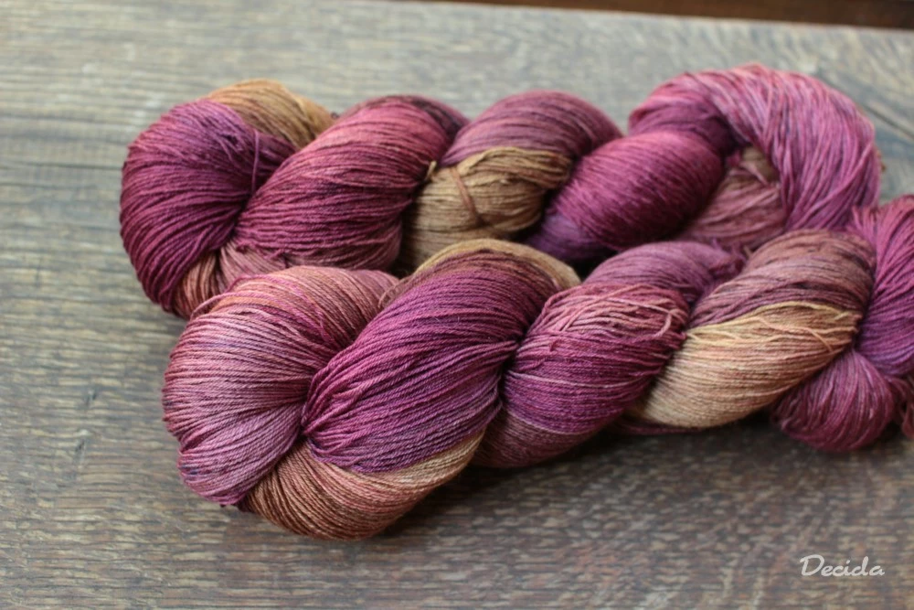 "Karamelový dezert 1" merino/hedvábí 2mm