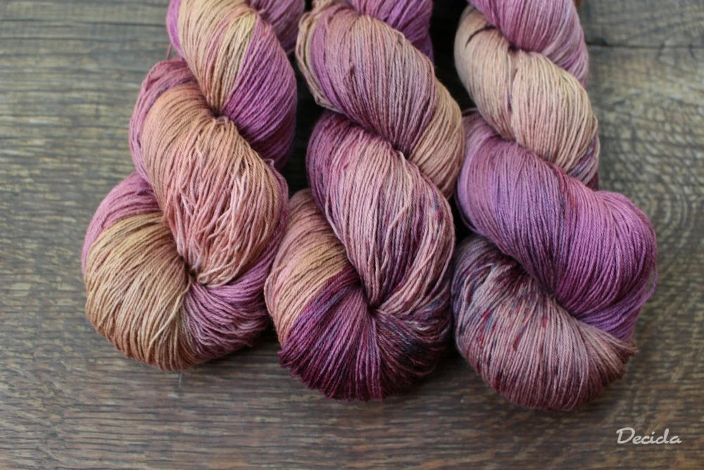 "Karamelový dezert 2" merino/hedvábí 2mm