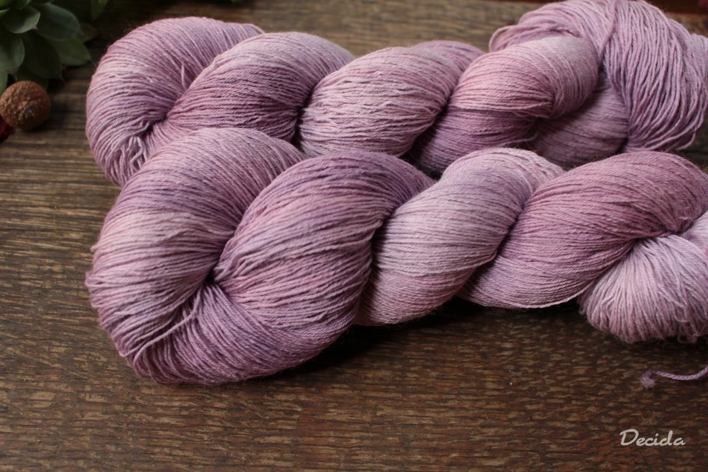 "Něžná fialková" merino/hedvábí 2mm