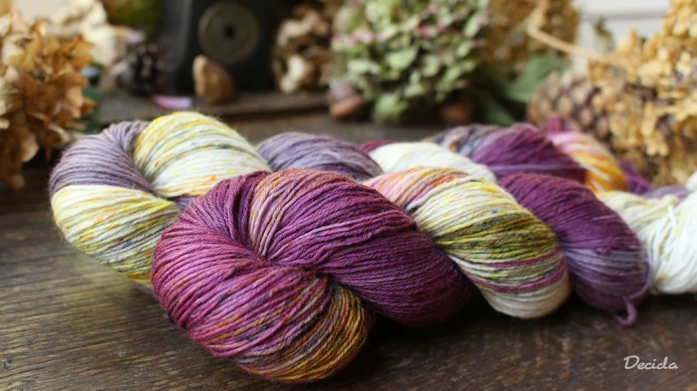 "Podzimní macešky 2" - extra MERINO se sw 3mm