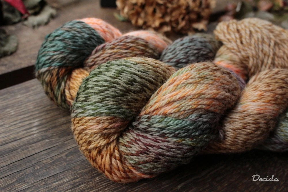 "Fallen leaves" - Tweed merino 225m/100g