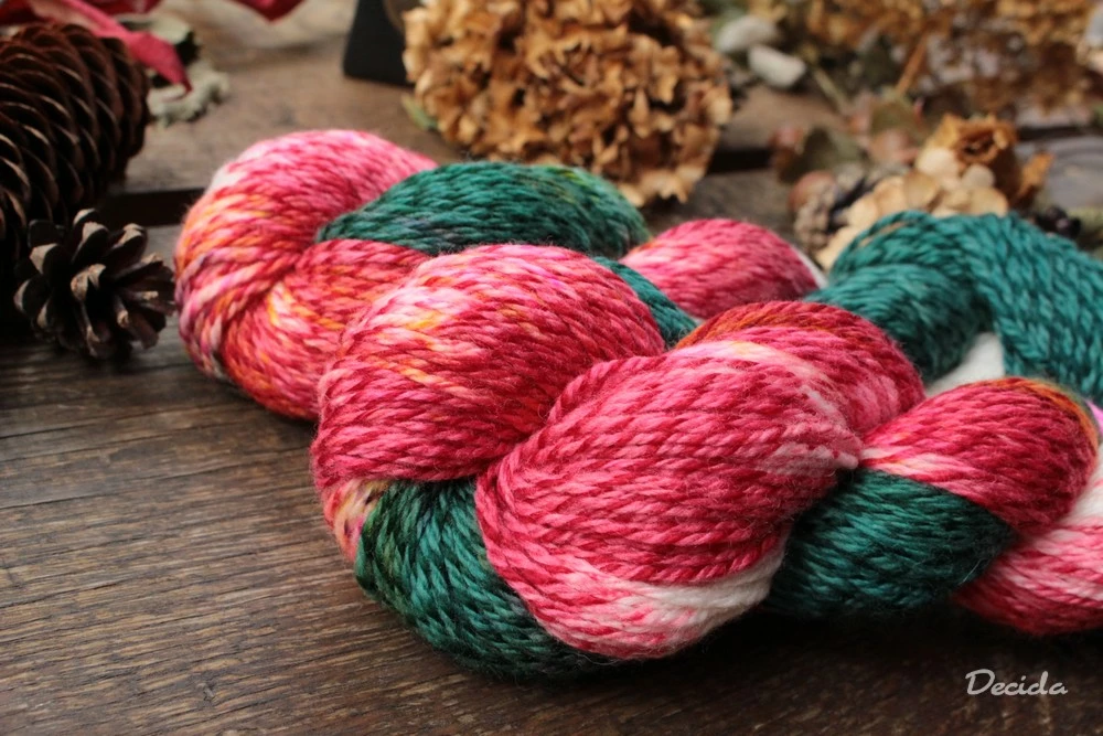 "Vánoční girlanda Plus" - Tweed merino 225m/100g