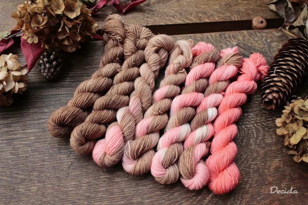 Minis 2 - set á 20g Gold sparkle merino sw