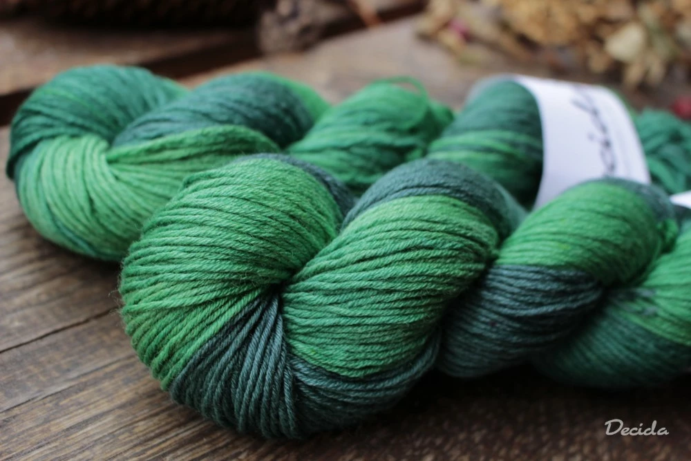 "Zelená" Merino/hedvábí 4mm 