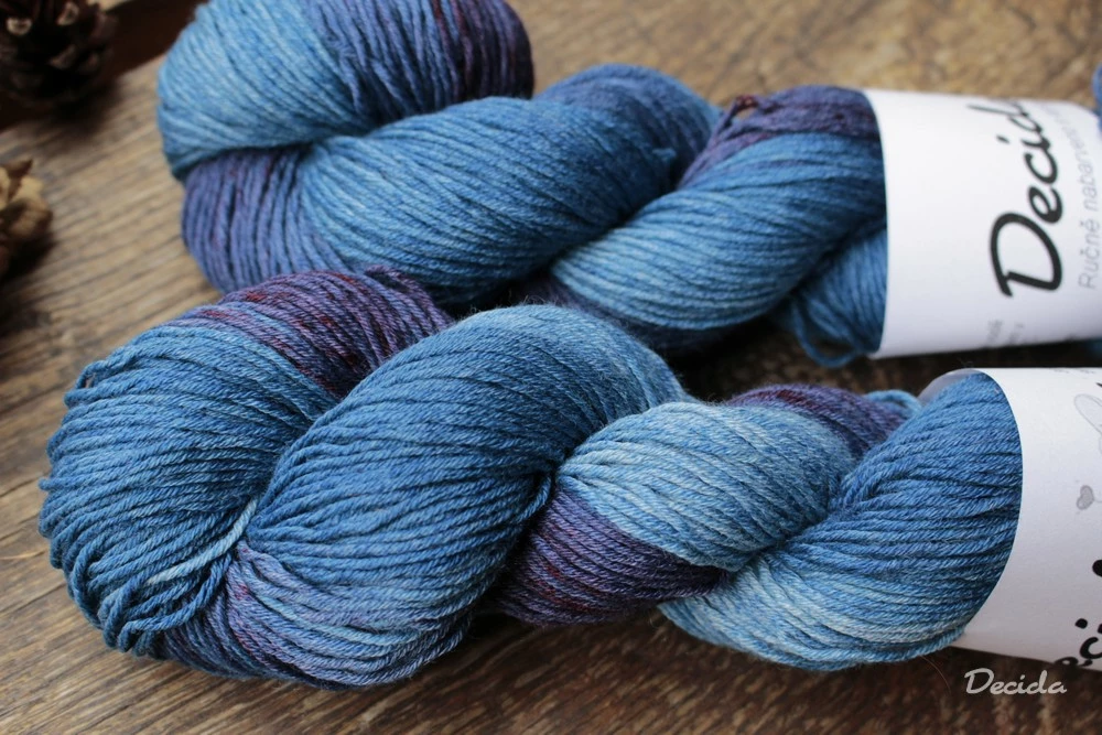 "Ošoupané džíny" Merino/hedvábí 4mm 