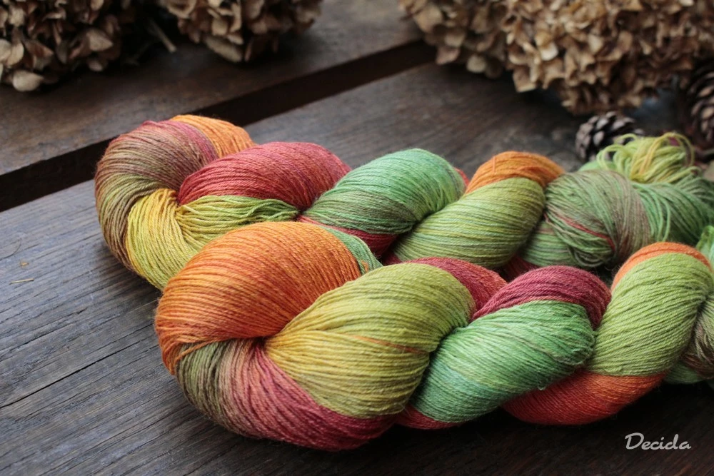 "Jablíčková" merino/hedvábí 2mm