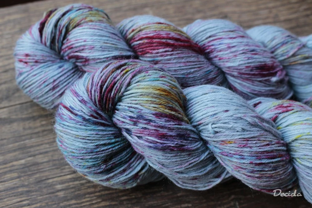 "Šedomodrá ofrkaná" extra MERINO se sw 3mm