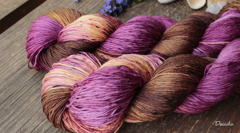"Burgundy a karamel" - extra MERINO se sw 3mm