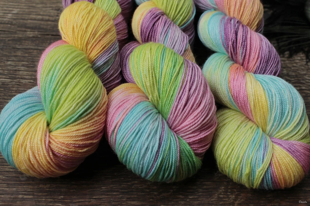 "Pastelky" - 70%merino/10%kašmír/20%hedvábí