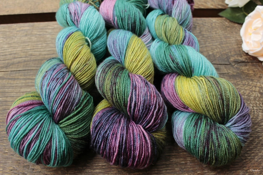 "V dešti tančím" - 70%merino/10%kašmír/20%hedvábí