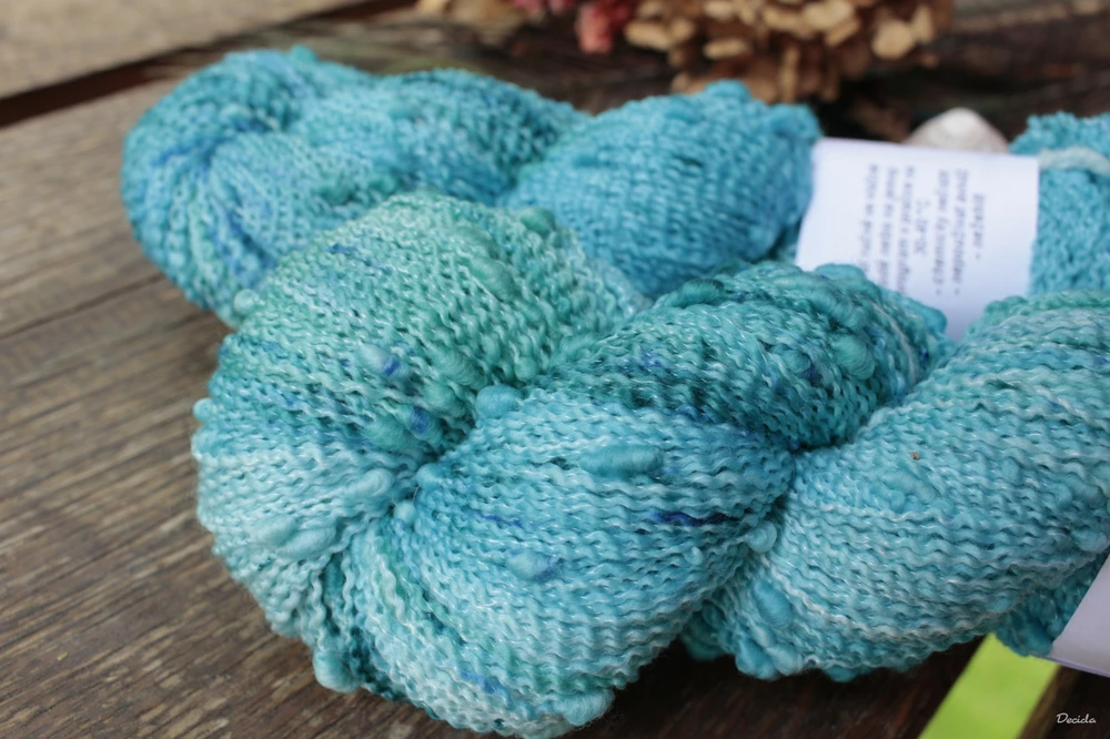 "Tyrkys" - efektní merino SLUB