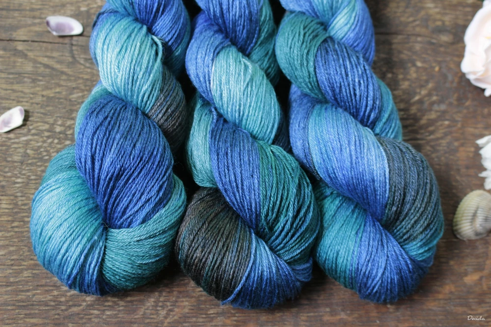 "El mar" merino/hedvábí 50/50